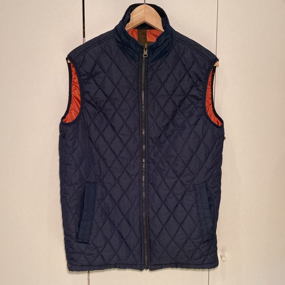 London Fog men quilted navy vest S - Picture 4 of 14